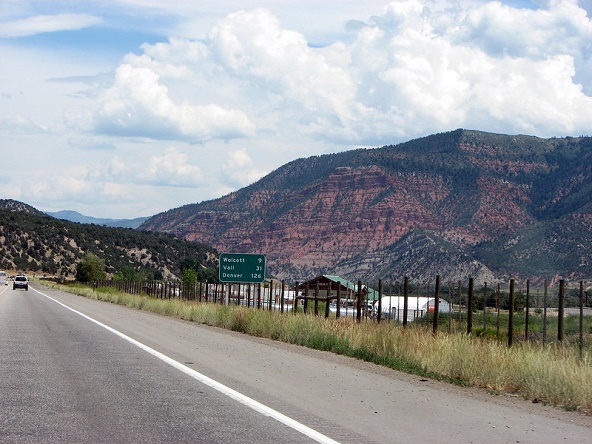 View of the drive from Grand Junction, CO to Vail, CO.